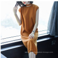 PK18CH002 women dress cotton blend short sleeve pullover